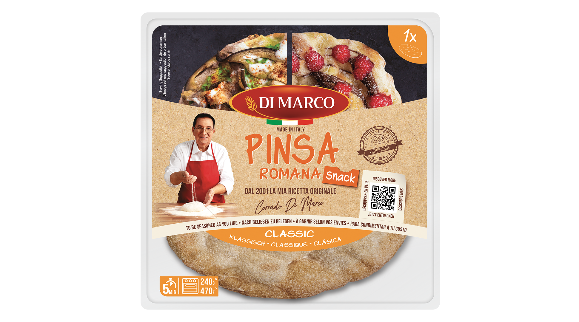 Pinsa Romana Classic Snack ambient 1er Pack